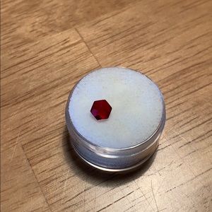 Origami Owl Siam Hex Accent Crystal Charm